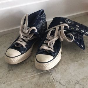 Converse All Star Blue Jean High Low Size 5